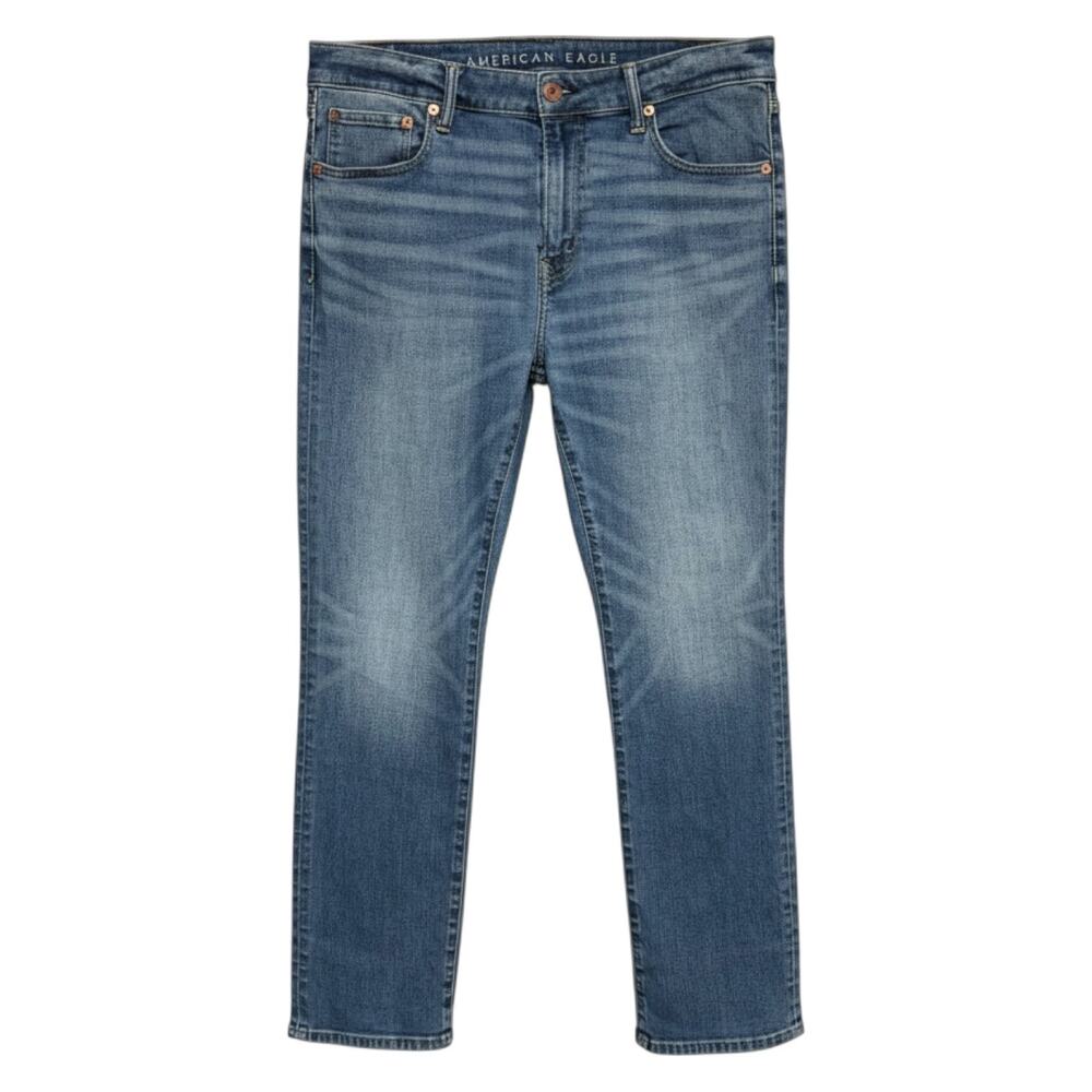 American Eagle Original Straight Airflex+ Jeans Medium Wash 36x30